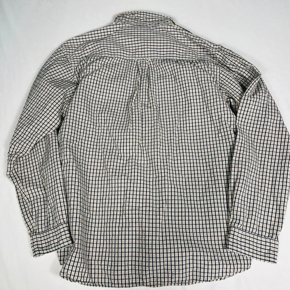 The North Face A5 Series Mens Medium Plaid Long Sleeve Button Down Cotton Shirt